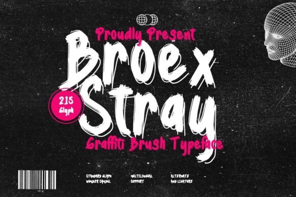Broex Stray: Bold Graffiti-Inspired Display Font for Crafters