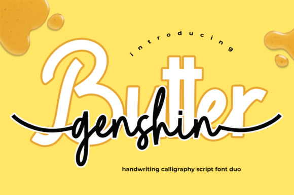 Butter Genshin: A Modern Script Handwritten Font for Polished Branding