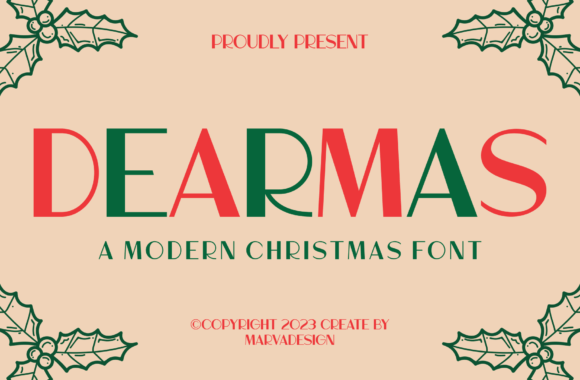 Dearmas Font: A Modern Christmas Typeface for Small Business Branding