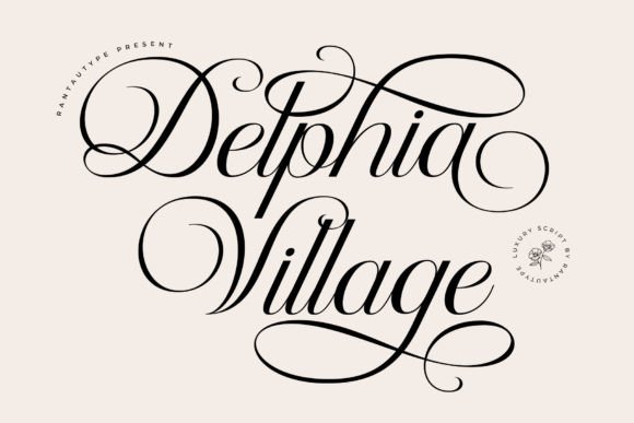 Delphia Village: A Script Handwritten Font for Lifestyle Branding