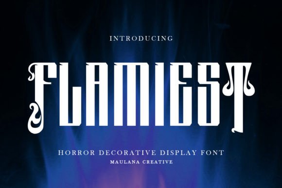 Flamiest: A Spooky Blackletter Font for Halloween Displays