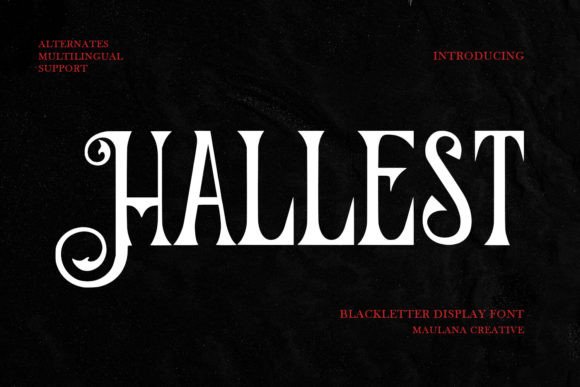 Hallest Blackletter Font for Handmade Branding