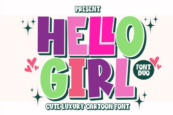 Hello Girl Font: A Cheerful Display Typeface for Makers