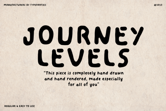 Journey Levels Display Font for Organic Digital Branding