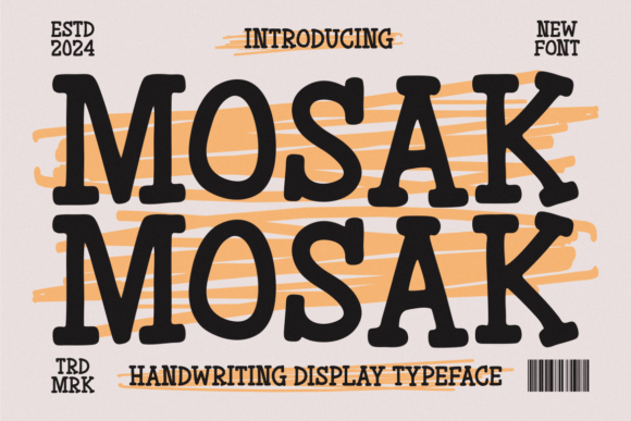 Mosak Handwriting Display Typeface for Crafters