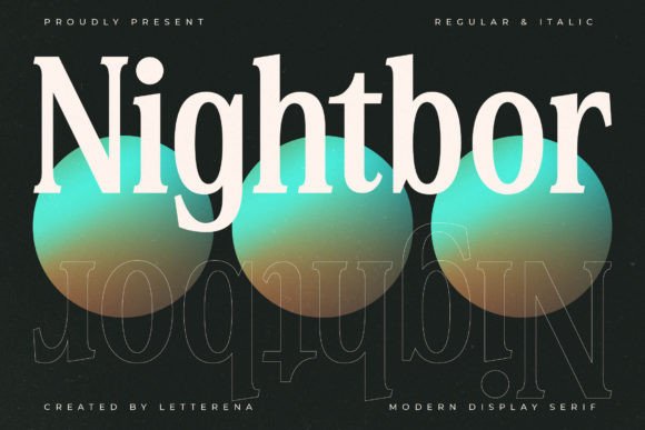 Nightbor: A Luxury Serif Font for Editorial Design