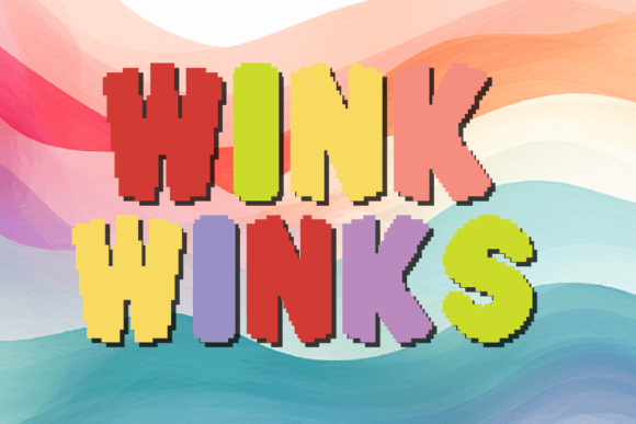 Pixel Wink Winks: A Playful Pixel Art Typeface for Editorial Charm