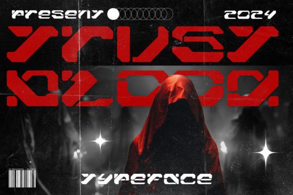 Trust Blood Typeface: A Y2k Display Font for Editorial Impact